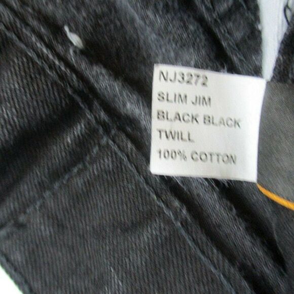 NUDIE Jeans Slim Jim Black Black Twill Adult Size 28/32 Men's Denim - Picture 5 of 10